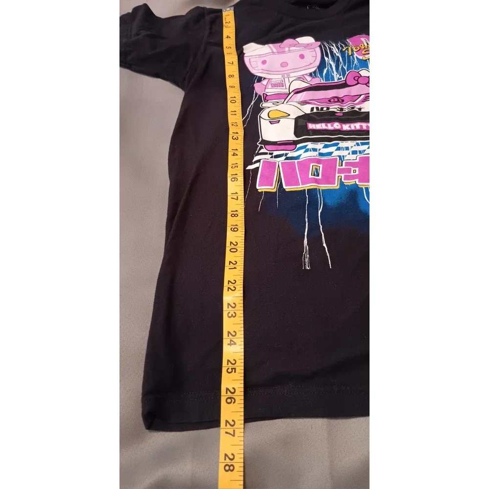 Hello Kitty Womens Shirt Tokyo Speed Racer Black Pink Tee Top Streetwear Kidcore - Picture 5 of 7